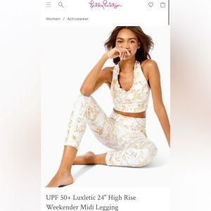 NWT Lilly Pulitzer Luxletic Set- sports bra and leggings size S